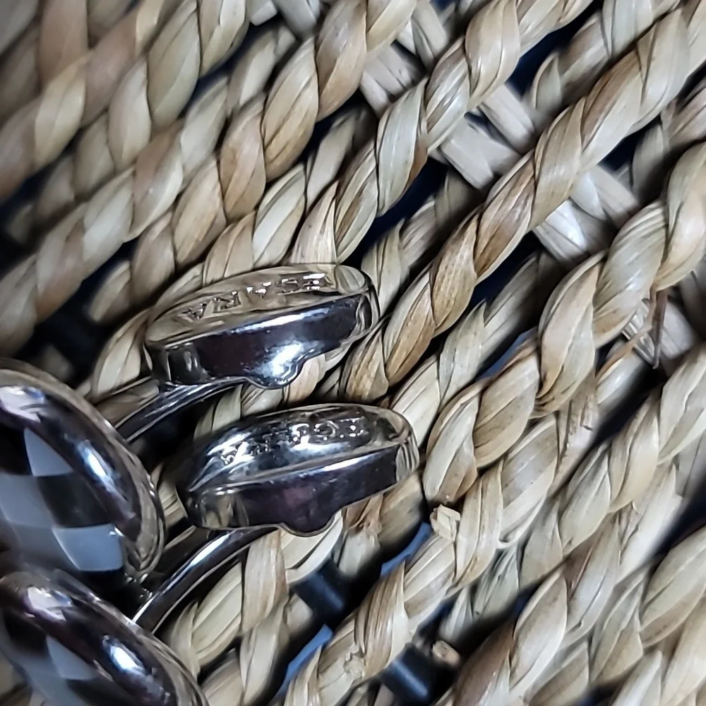 Checkered cuff links cufflinks